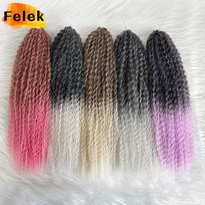 Synthetic Brazilian Crochet Braids Hair For Women & Girls. Kinky Curly Braiding Hair Extensions, 20 Inches, 3 Piece  Lot