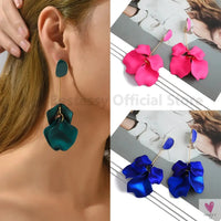 Acrylic Flower Petal Design Big Dangle Earrings For Women & Girls. Elegant Jewelry for Fashion-earrings-SWEET T 52