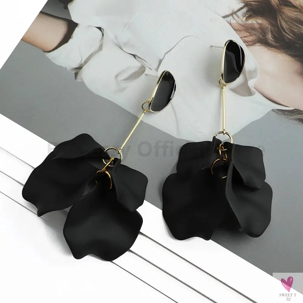 Acrylic Flower Petal Design Big Dangle Earrings For Women & Girls. Elegant Jewelry for Fashion-earrings-SWEET T 52