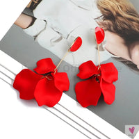 Acrylic Flower Petal Design Big Dangle Earrings For Women & Girls. Elegant Jewelry for Fashion-earrings-SWEET T 52