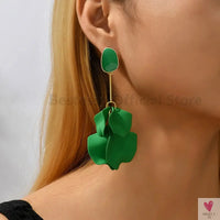 Acrylic Flower Petal Design Big Dangle Earrings For Women & Girls. Elegant Jewelry for Fashion-earrings-SWEET T 52