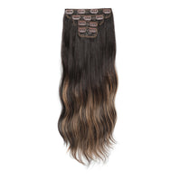 24 Inches 4Pcs/lot 220Grams Bio Synthetic Body Wavy Piano Blond 27/613 Clips In Hair Extensions Natural Heat Resistant Fiber