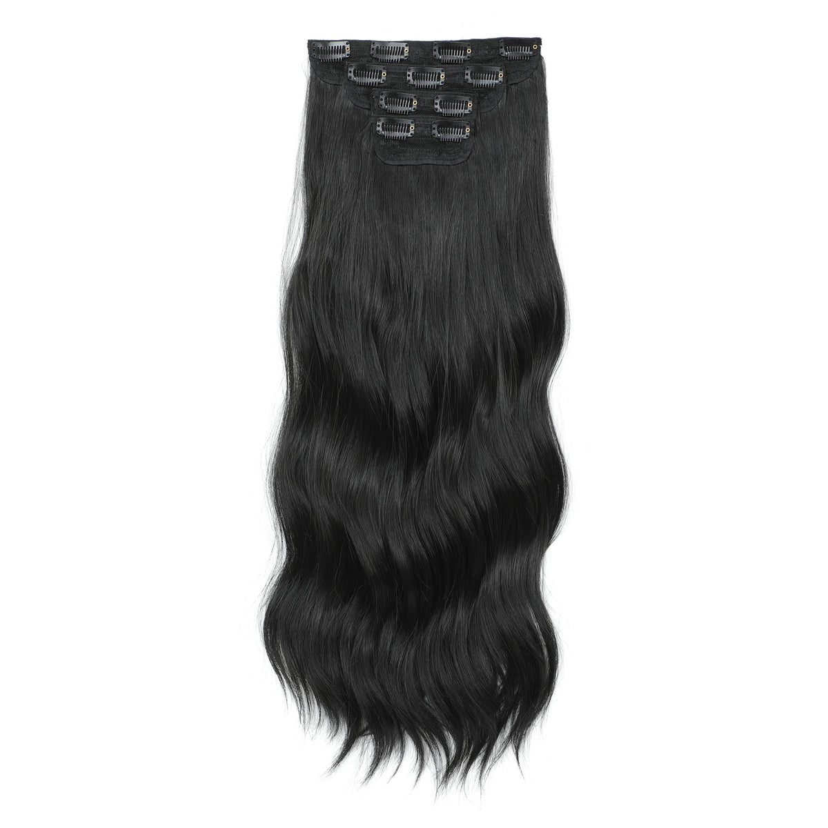 24 Inches 4Pcs/lot 220Grams Bio Synthetic Body Wavy Piano Blond 27/613 Clips In Hair Extensions Natural Heat Resistant Fiber