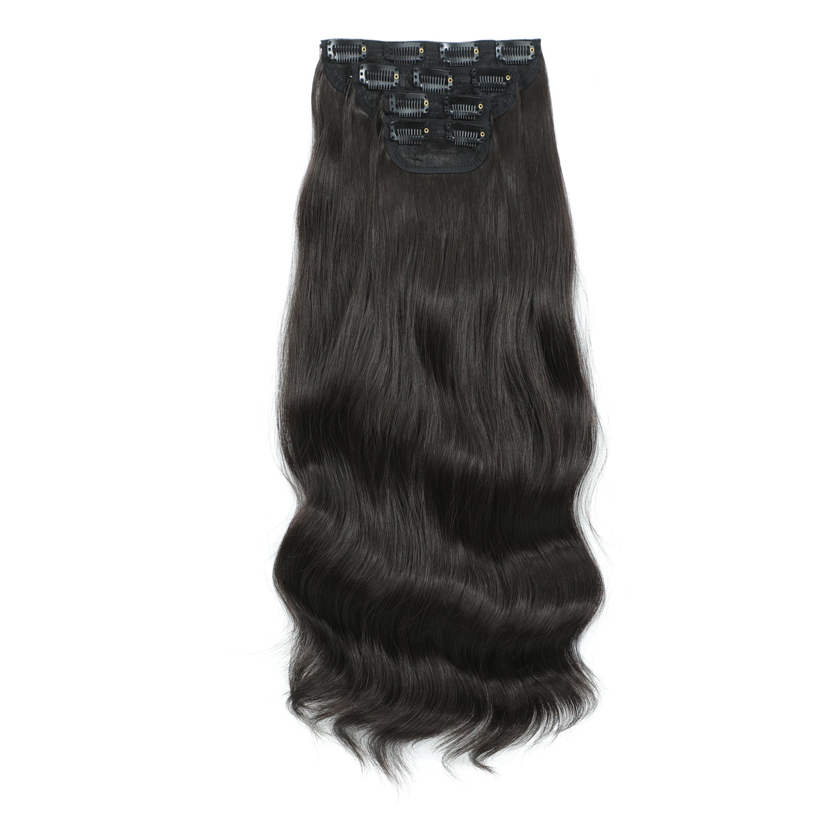 24 Inches 4Pcs/lot 220Grams Bio Synthetic Body Wavy Piano Blond 27/613 Clips In Hair Extensions Natural Heat Resistant Fiber