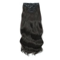 24 Inches 4Pcs/lot 220Grams Bio Synthetic Body Wavy Piano Blond 27/613 Clips In Hair Extensions Natural Heat Resistant Fiber