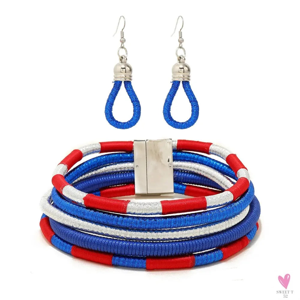 Africa Tribal Neck Jewelry Multilayer Colorful Rope Weave Chunky Bib Statement Necklace Earrings Set For Women Party Accessories Sweet T 52