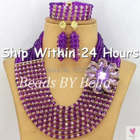 African Beads Jewelry Set - Nigerian Wedding African Beads Jewelry Sweet T 52