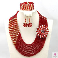 African Beads Jewelry Set - Nigerian Wedding African Beads Jewelry Sweet T 52