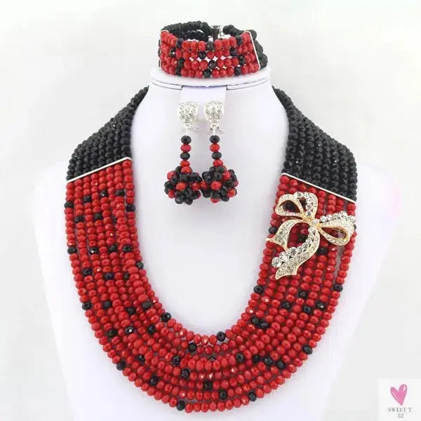 African Beads Jewelry Set - Nigerian Wedding African Beads Jewelry Sweet T 52