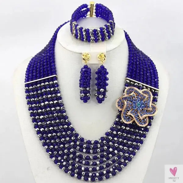 African Beads Jewelry Set - Nigerian Wedding African Beads Jewelry Sweet T 52