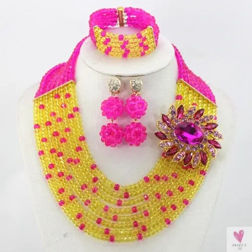 African Beads Jewelry Set - Nigerian Wedding African Beads Jewelry Sweet T 52