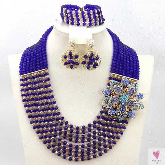 African Beads Jewelry Set - Nigerian Wedding African Beads Jewelry Sweet T 52