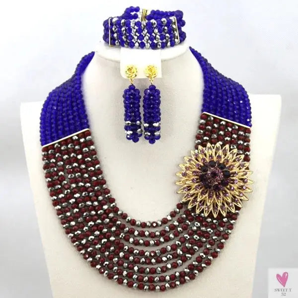 African Beads Jewelry Set - Nigerian Wedding African Beads Jewelry Sweet T 52