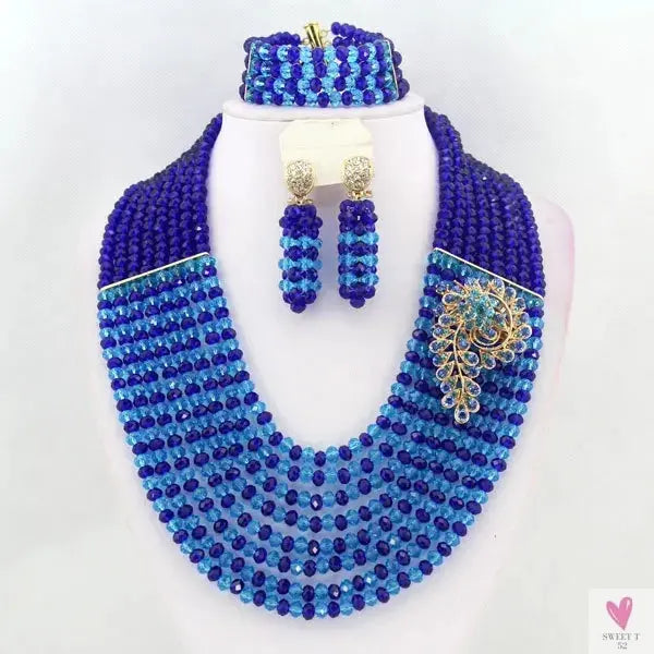 African Beads Jewelry Set - Nigerian Wedding African Beads Jewelry Sweet T 52
