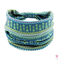 African and Bohemian Twisted Wide Cotton Stretch Headbands for Women & Girls - Headwrap/Turban Headwear, Bandana Headbands-Headbands-SWEET T 52