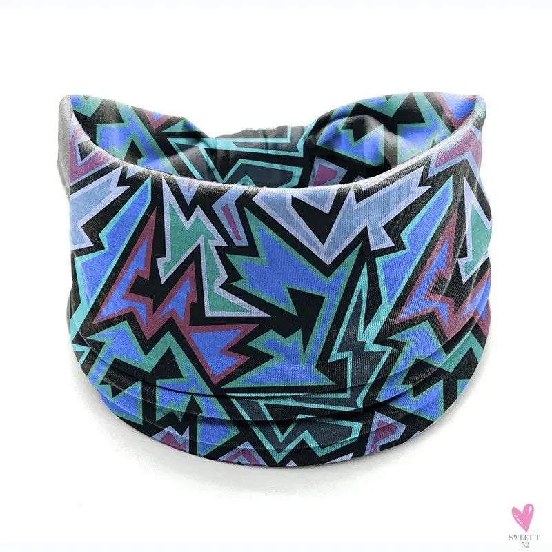 African and Bohemian Twisted Wide Cotton Stretch Headbands for Women & Girls - Headwrap/Turban Headwear, Bandana Headbands-Headbands-SWEET T 52