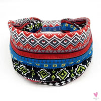 African and Bohemian Twisted Wide Cotton Stretch Headbands for Women & Girls - Headwrap/Turban Headwear, Bandana Headbands-Headbands-SWEET T 52