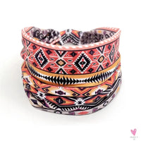 African and Bohemian Twisted Wide Cotton Stretch Headbands for Women & Girls - Headwrap/Turban Headwear, Bandana Headbands-Headbands-SWEET T 52