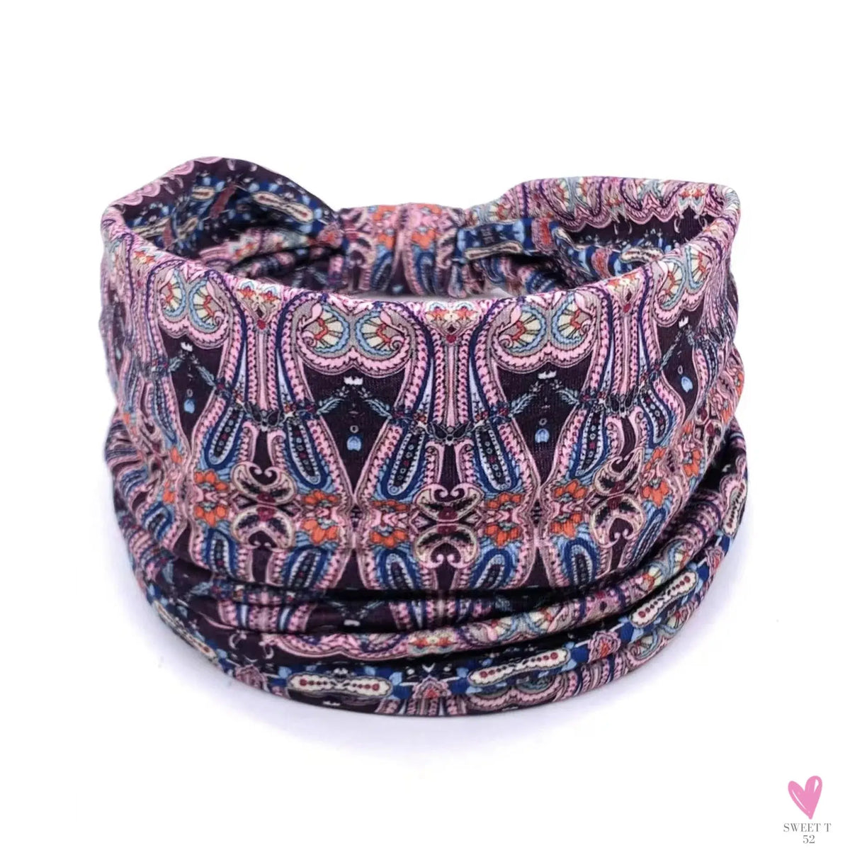 African and Bohemian Twisted Wide Cotton Stretch Headbands for Women & Girls - Headwrap/Turban Headwear, Bandana Headbands-Headbands-SWEET T 52