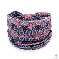 African and Bohemian Twisted Wide Cotton Stretch Headbands for Women & Girls - Headwrap/Turban Headwear, Bandana Headbands-Headbands-SWEET T 52