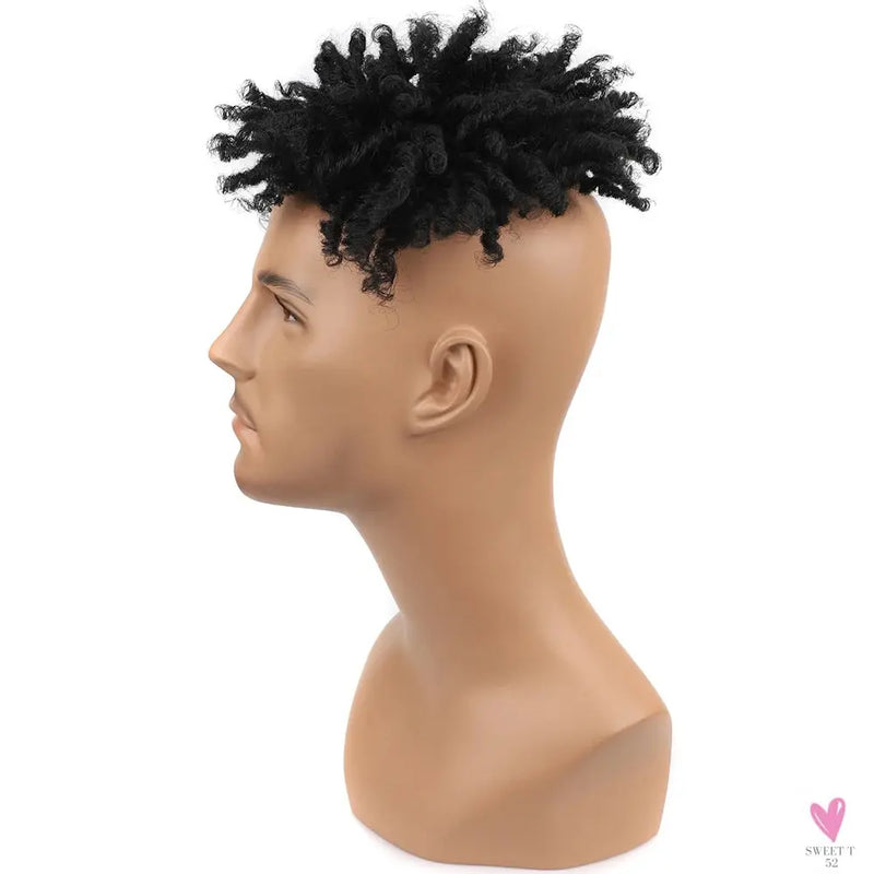 Afro Puff Kinky Curly Toupee for Black Women With Thinning Hair Synthetic Dreadlocks Hair Topper Clip in Hairpiece for Men Sweet T 52