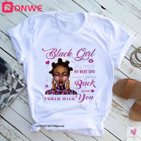 Beautiful African Lady Women T-shirt Girl Sisters Black Lives Matter Funny 90S Print Tops Tee,Drop Ship SWEET T 52