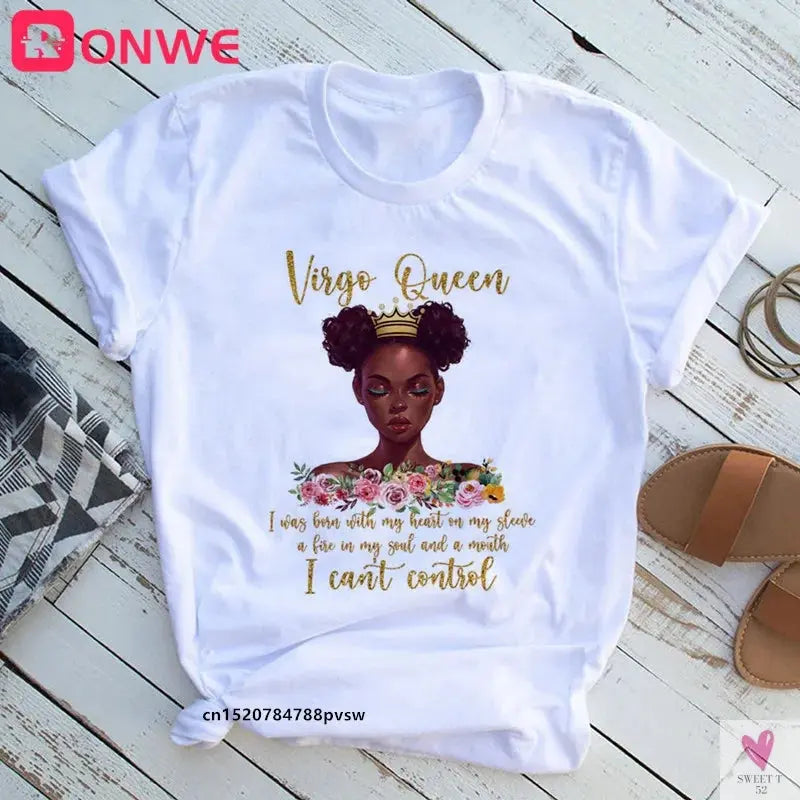 Beautiful African Lady Women T-shirt Girl Sisters Black Lives Matter Funny 90S Print Tops Tee,Drop Ship SWEET T 52