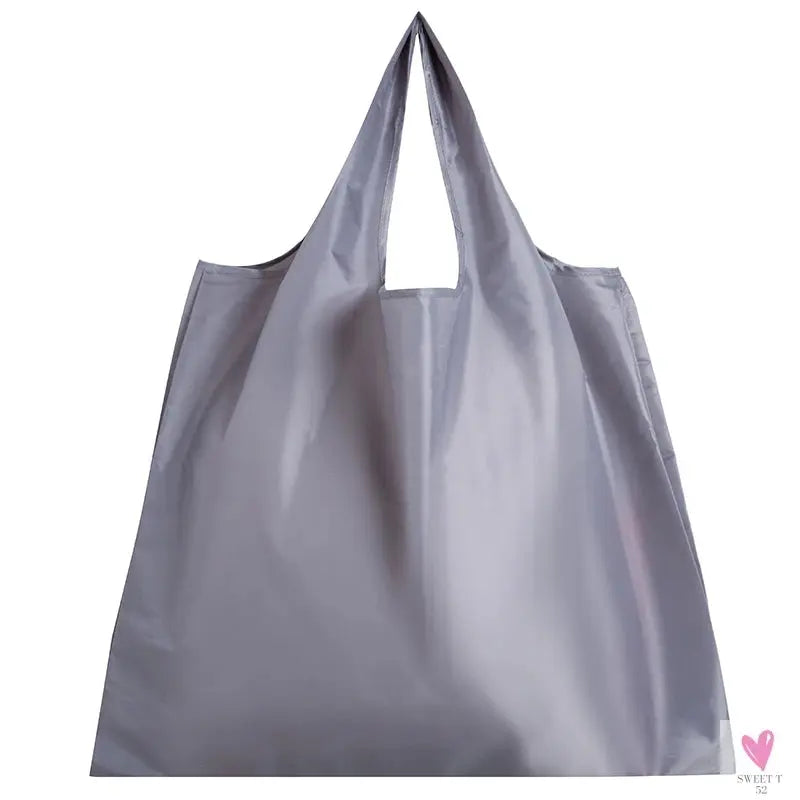 Big Size Thick Nylon Large Tote, ECO Reusable Polyester Portable Women's Folding Shoulder Shopping Pouch Sweet T 52