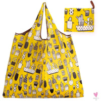 Big Size Thick Nylon Large Tote, ECO Reusable Polyester Portable Women's Folding Shoulder Shopping Pouch Sweet T 52