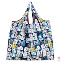 Big Size Thick Nylon Large Tote, ECO Reusable Polyester Portable Women's Folding Shoulder Shopping Pouch Sweet T 52