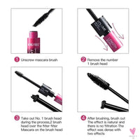 Black Curled Lashes Mascara - Lengthens Eyelashes, Extra Volume, Long Lasting Waterproof Natural, Quick Drying Female Makeup Sweet T 52