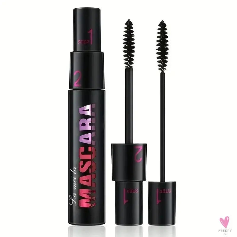 Black Curled Lashes Mascara - Lengthens Eyelashes, Extra Volume, Long Lasting Waterproof Natural, Quick Drying Female Makeup Sweet T 52