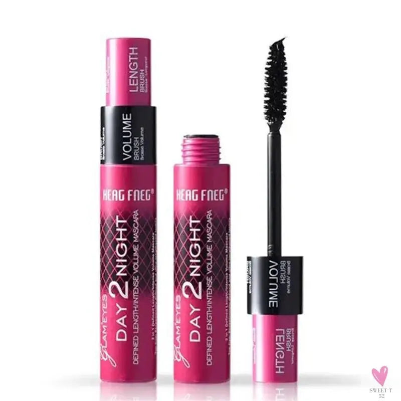 Black Curled Lashes Mascara - Lengthens Eyelashes, Extra Volume, Long Lasting Waterproof Natural, Quick Drying Female Makeup Sweet T 52