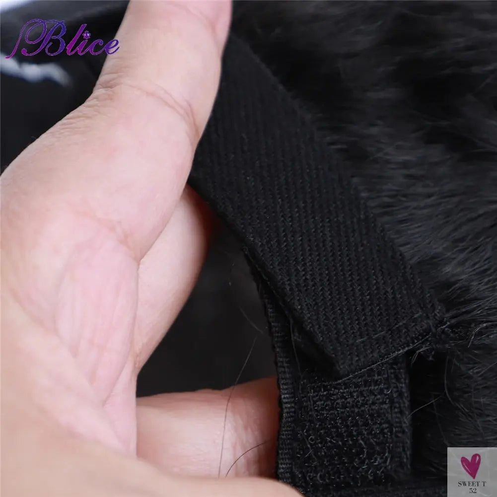 Blice Synthetic Hat Wig Kinky Straight Hair Extensions With Ponytail Travel Beach Shade Baseball Cap All-in-one Easy to Wear Sweet T 52