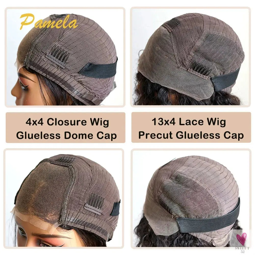 Blonde Highlights, Short Bob, Glueless Human Hair Wig, Ready To Go Curly Bob 13x4 & 4x4 for Women Sweet T 52