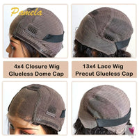 Blonde Highlights, Short Bob, Glueless Human Hair Wig, Ready To Go Curly Bob 13x4 & 4x4 for Women Sweet T 52