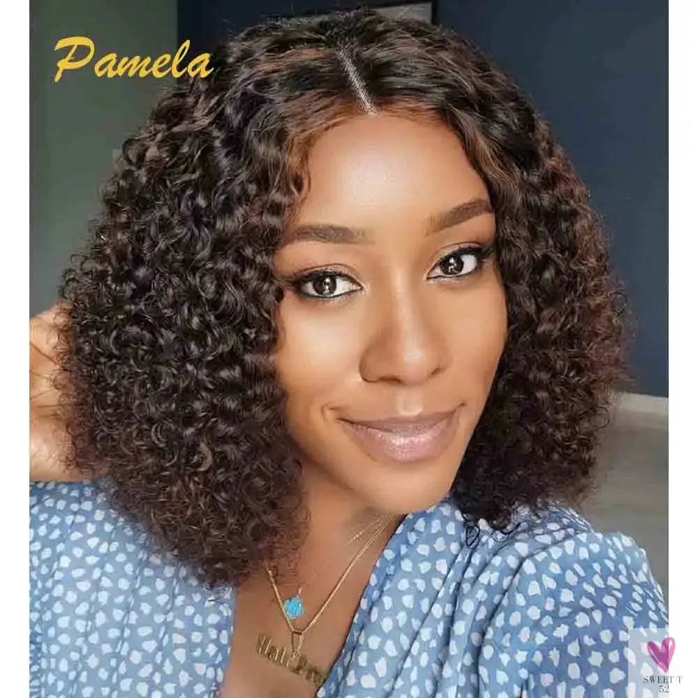 Blonde Highlights, Short Bob, Glueless Human Hair Wig, Ready To Go Curly Bob 13x4 & 4x4 for Women Sweet T 52