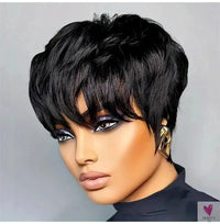 Blonde Ombre Human Hair Wig, 1b27#. Short Pixie Wigs, Human Hair. Short Pixie Cut Duby Wigs, Full Machine Wigs for Women Sweet T 52