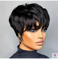 Blonde Ombre Human Hair Wig, 1b27#. Short Pixie Wigs, Human Hair. Short Pixie Cut Duby Wigs, Full Machine Wigs for Women Sweet T 52