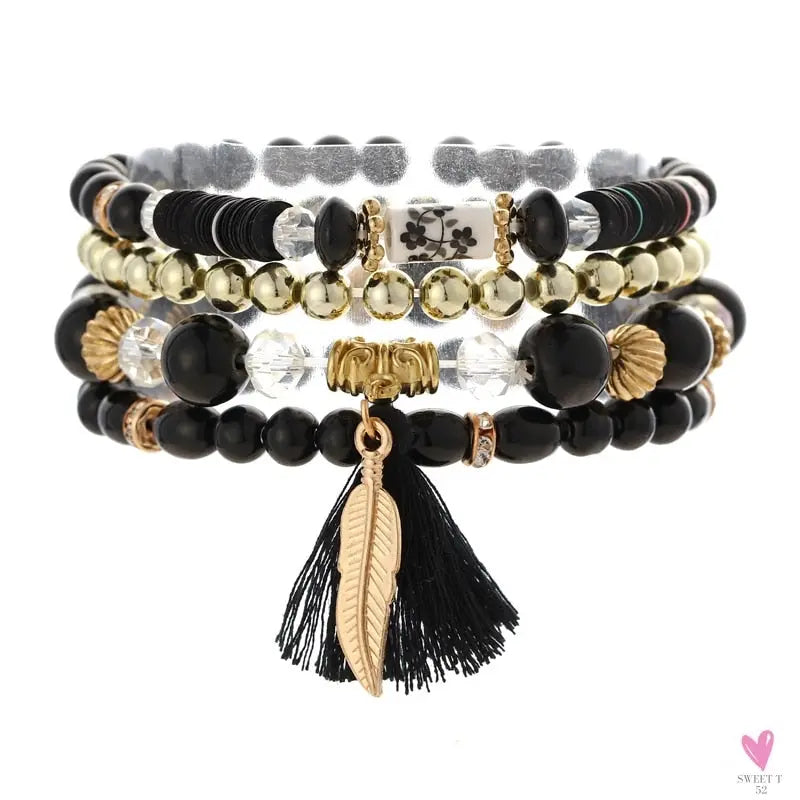 Bohemian Multi-layer Charm Bracelets - Trendy 4-5Pcs Bracelet for Women and Girls