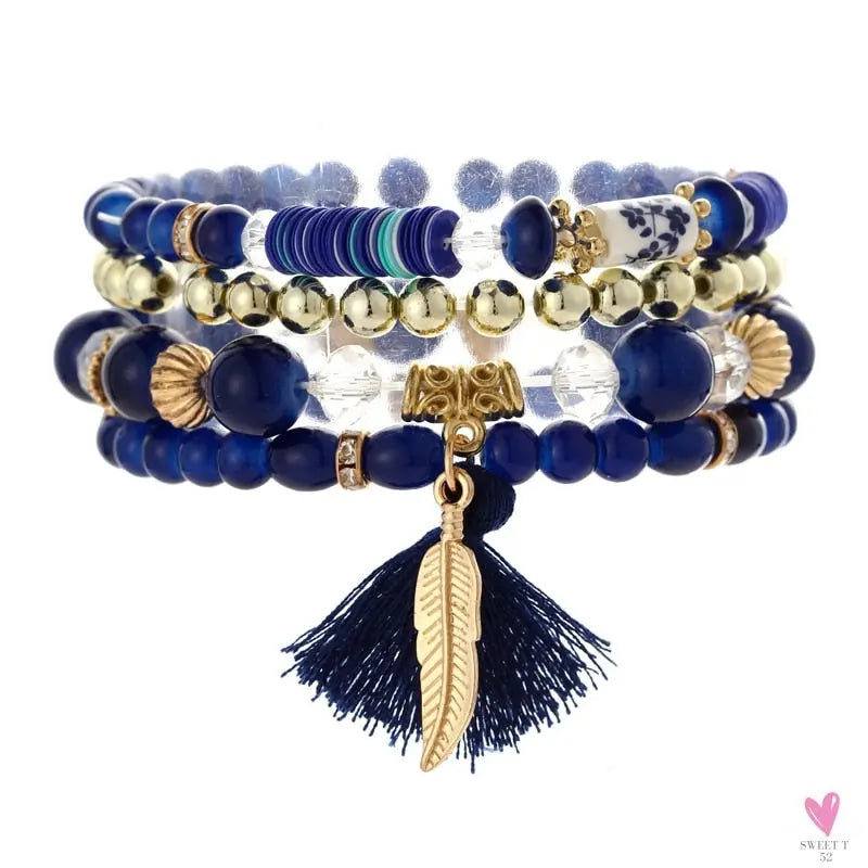 Bohemian Multi-layer Charm Bracelets - Trendy 4-5Pcs Bracelet for Women and Girls