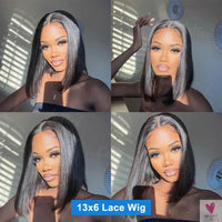 Bone Straight Short Bob, 13x4 Lace Frontal, 13x6 HD Transparent Lace Frontal, 5x5 Closure Wigs for Women Sweet T 52