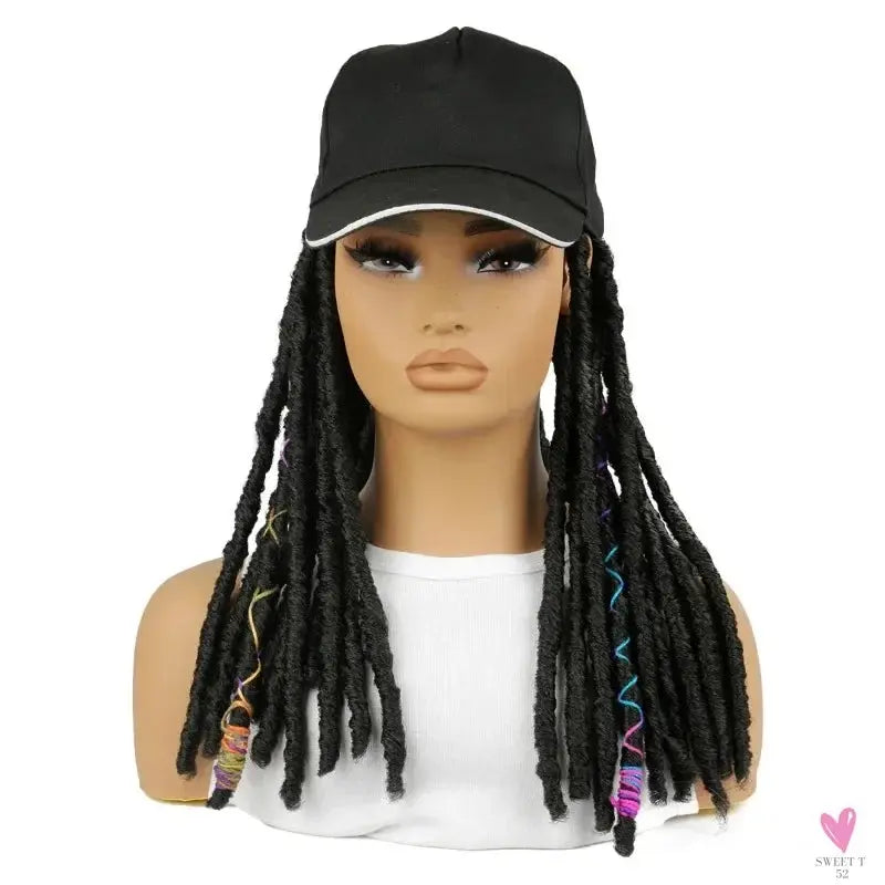 Braided Hip Hop Baseball Cap/Hair Wig with 14 Inch Braiding Hair for Women & Girls Sweet T 52