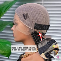 Braided Wigs - Cornrow Box Braided Wigs With Baby Hair For Women and Girls - Synthetic Front Lace Braided Wigs