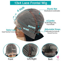 Brazilian Curly Lace Front Wig Short Bob Frontal Wigs Deep Wave 13x4 HD Lace Front Human Hair Wigs Pre Plucked With Baby Hair Sweet T 52