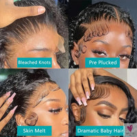 Brazilian Curly Lace Front Wig Short Bob Frontal Wigs Deep Wave 13x4 HD Lace Front Human Hair Wigs Pre Plucked With Baby Hair Sweet T 52