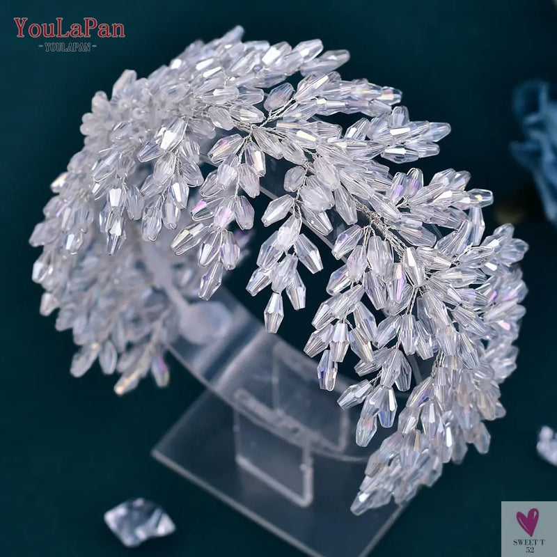 Bridal/Pageant Tiara - Crystal Crown Hair Accessories, Luxury Headdress Alloy for Women & Girls