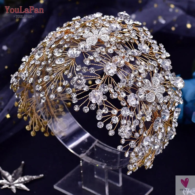 Bridal/Pageant Tiara - Crystal Crown Hair Accessories, Luxury Headdress Alloy for Women & Girls