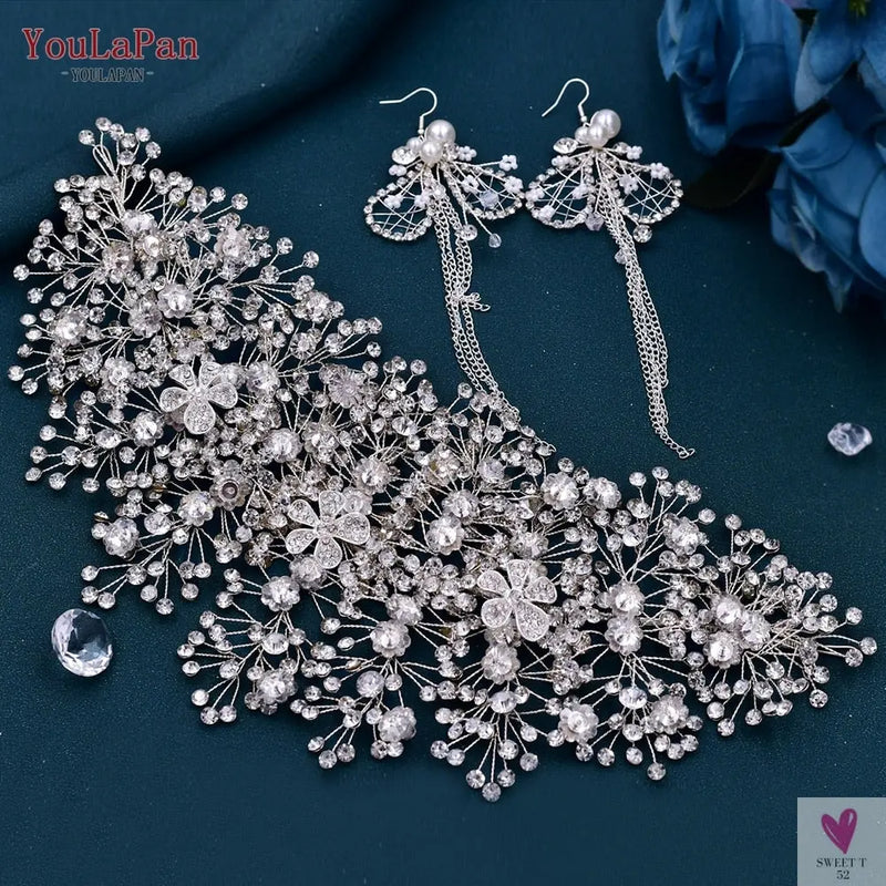 Bridal/Pageant Tiara - Crystal Crown Hair Accessories, Luxury Headdress Alloy for Women & Girls