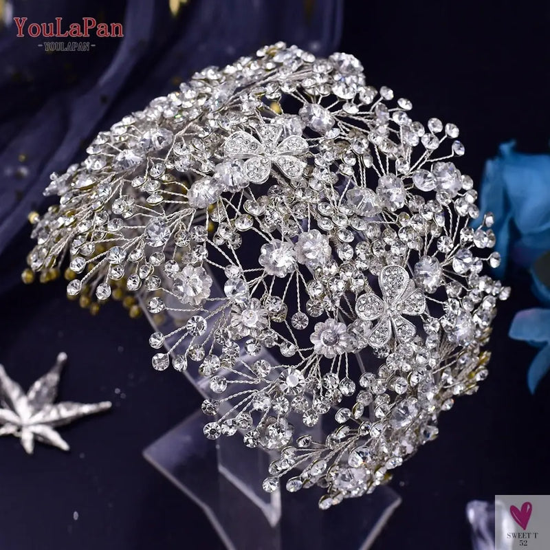 Bridal/Pageant Tiara - Crystal Crown Hair Accessories, Luxury Headdress Alloy for Women & Girls